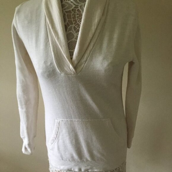 Tommy Hilfiger White kangaroo Pocket Sweater - Picture 2 of 5